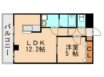 フロレンシアハイム(1LDK/3階)の間取り写真