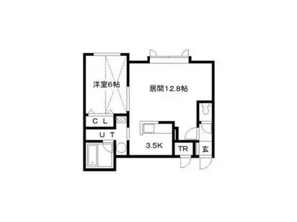 ポイント(1LDK/1階)の間取り写真