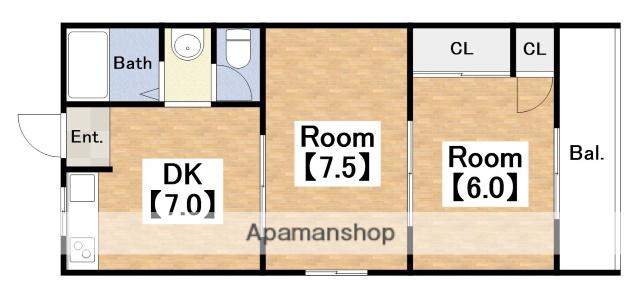 マンションエイタツ(2DK/3階)の間取り写真
