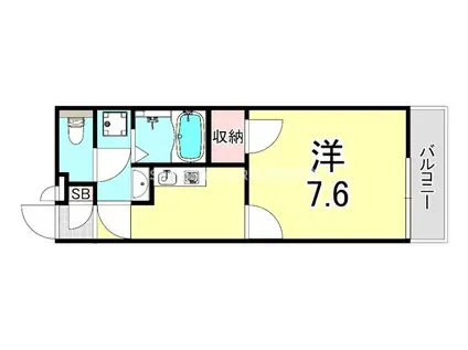 クレイノフェリス(1K/2階)の間取り写真