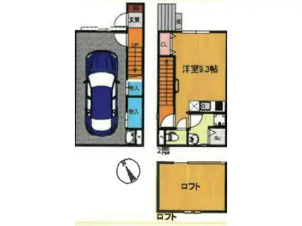 NEOGARE初芝(ワンルーム/1階)の間取り写真