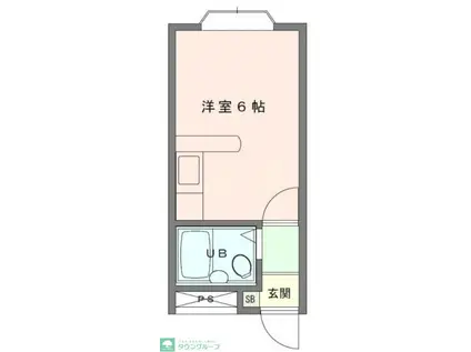 ベルピアデュエット春日部第3(1K/1階)の間取り写真