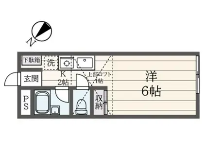 ツインパレスA(1K/1階)の間取り写真