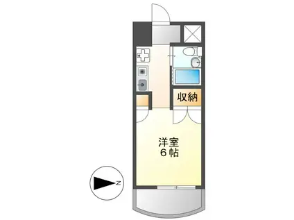 岩井橋ロイヤルハイツ(1K/7階)の間取り写真