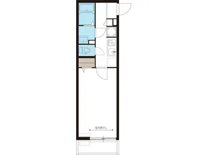 シトラス鹿島田(1K/3階)の間取り写真