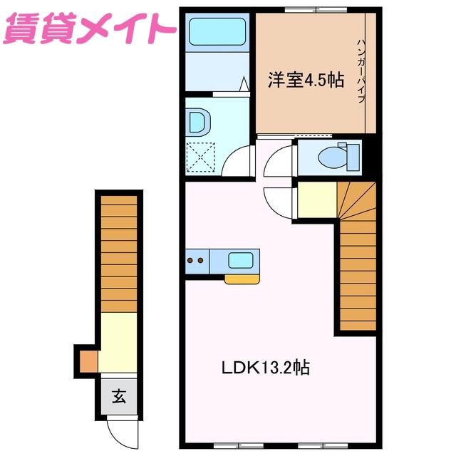ソフィア(1LDK/2階)の間取り写真