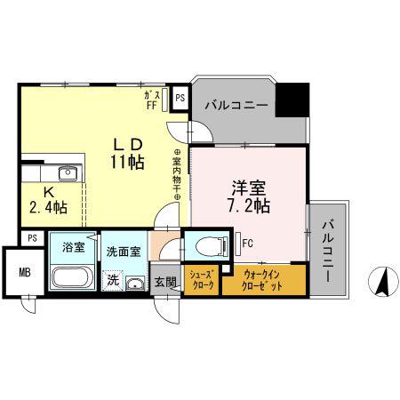 アコード23(1LDK/9階)の間取り写真