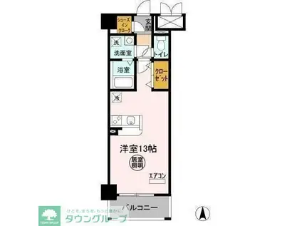 リュージュ(ワンルーム/4階)の間取り写真