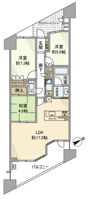 プラウドシティ上池袋(3LDK/6階)の間取り写真