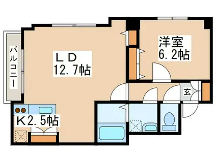 GRAN-D YS CONCEPT(1LDK/6階)の間取り写真