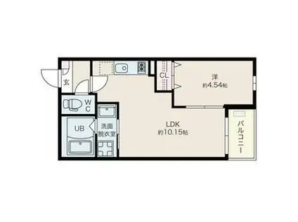 JACK TOKONAMEMINATOI(1LDK/3階)の間取り写真