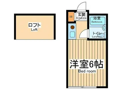 B′CASA淵野辺RE-BORN(ワンルーム/2階)の間取り写真