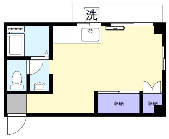 佐野ハイツ(ワンルーム/3階)の間取り写真