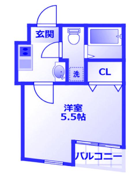 グラード大宮(1K/2階)の間取り写真