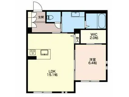 テラス高倉(1LDK/1階)の間取り写真