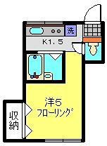 コーポ高橋(ワンルーム/2階)の間取り写真