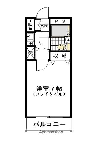 メゾン・ド・バッカス(1K/2階)の間取り写真