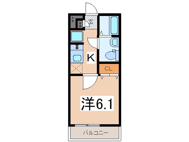 リブリ・BRANCHE(1K/1階)の間取り写真