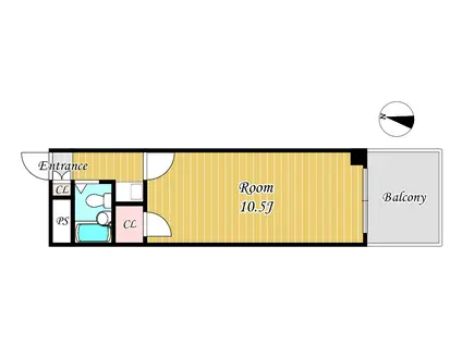 ビラグレース(1K/3階)の間取り写真