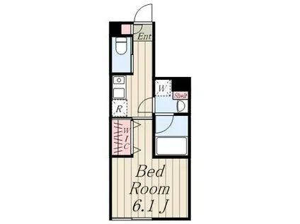 デュオメゾン中野サウス(1K/2階)の間取り写真