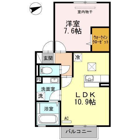 イストワール(1LDK/1階)の間取り写真