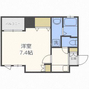アクティ北浜(1K/10階)の間取り写真