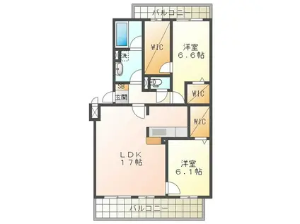 アビーロード(2SLDK/3階)の間取り写真