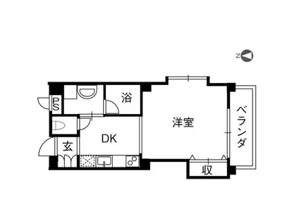 セントラルフェイス(1K/2階)の間取り写真