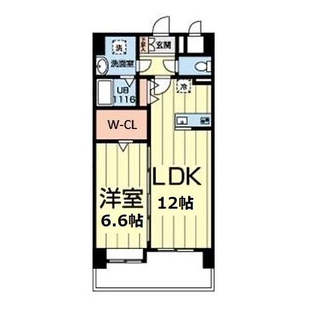 カーサコリーナ(1LDK/10階)の間取り写真