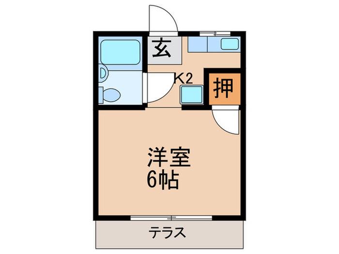 コーポ成井(1K/1階)の間取り写真