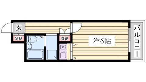 朝日プラザ兵庫永沢町(ワンルーム/3階)の間取り写真
