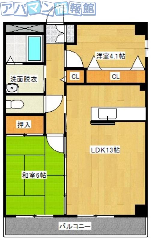 ガーデンヴィラ坂井(2LDK/1階)の間取り写真