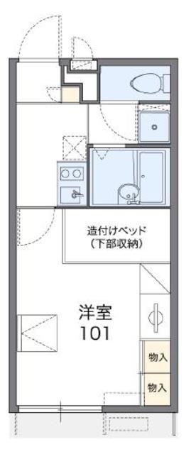 レオパレスグランドヒルズ(1K/1階)の間取り写真