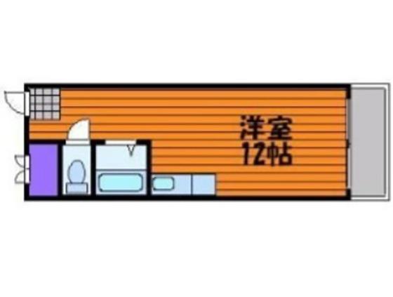 ふぁみーゆ旭川(ワンルーム/2階)の間取り写真