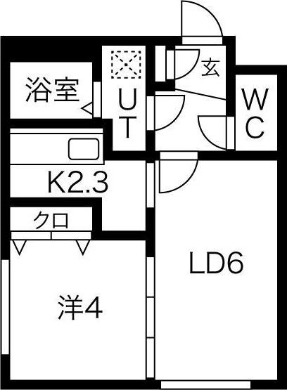ENCORE澄川(1LDK/3階)の間取り写真