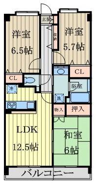 ライフステージ武蔵野(3LDK/1階)の間取り写真