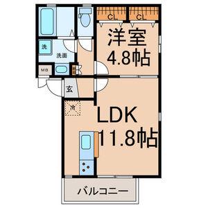 グランレーヴ浄心(1LDK/2階)の間取り写真