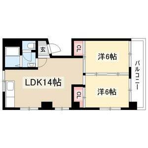 カモットイーズ(2LDK/2階)の間取り写真