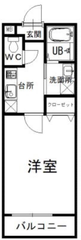 アイシャイン和多田(1K/1階)の間取り写真