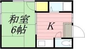 高尾コーポ(1K/2階)の間取り写真