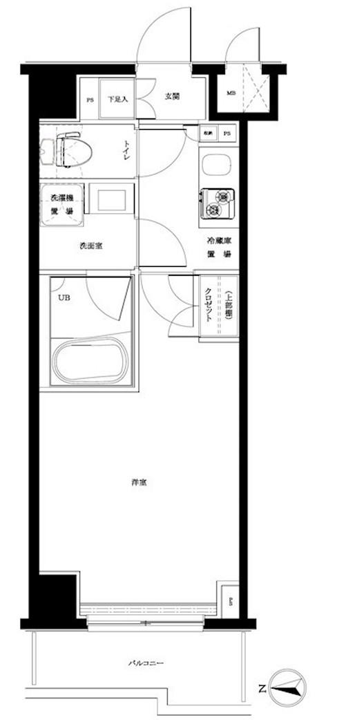 ルーブル高島平(1K/5階)の間取り写真