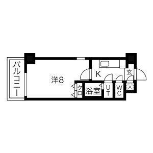 リアライズ松原(1K/6階)の間取り写真