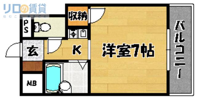 TSエクシード(1K/3階)の間取り写真