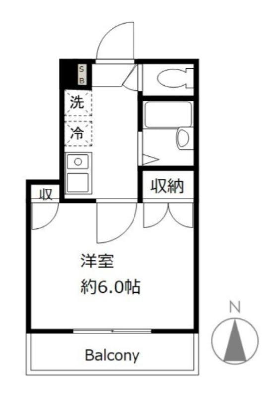 アネックス田園調布(1K/2階)の間取り写真