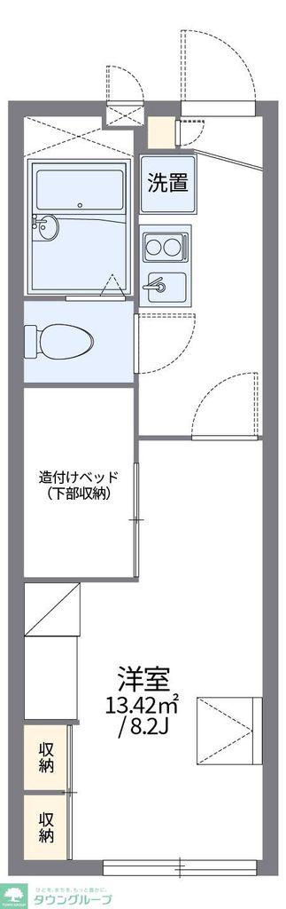 レオパレス桜(1K/2階)の間取り写真
