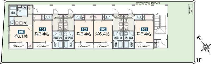 MELDIA西浦和II(1K/3階)の間取り写真