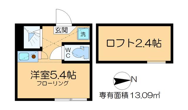 ショパンハウス小岩(ワンルーム/2階)の間取り写真