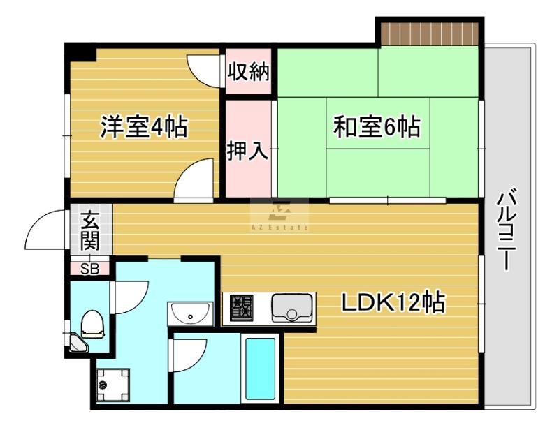 アルカディアイン(2LDK/8階)の間取り写真