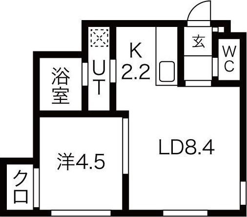 PERMANENT ARK BLESS パーマネント アーク ブレス(1LDK/3階)の間取り写真
