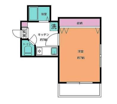 ニューバリュー西落合(1K/3階)の間取り写真